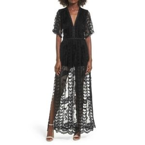 [NWT] Socialite navy lace romper